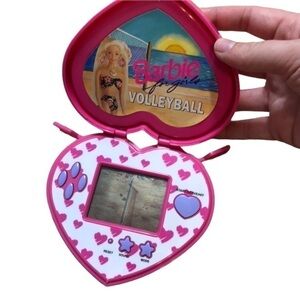 Vintage Barbie Volleyball Handheld Electronic Video Game 90s Pink